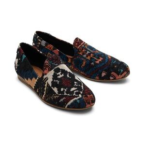 Toms Black Patchwork Darcy Flat